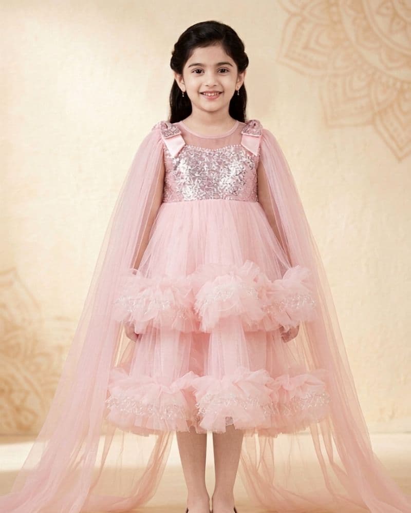 Dusty pink princess dress