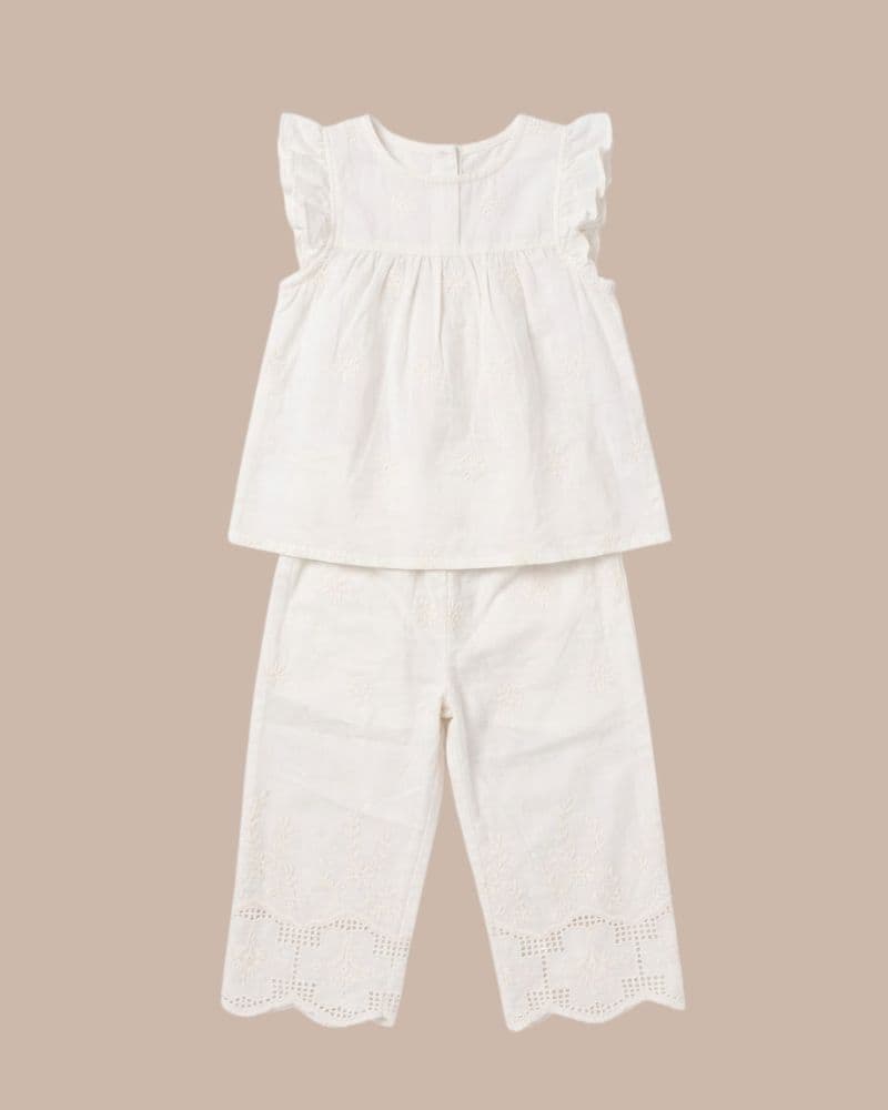 Chikankari Off-white Cord Set